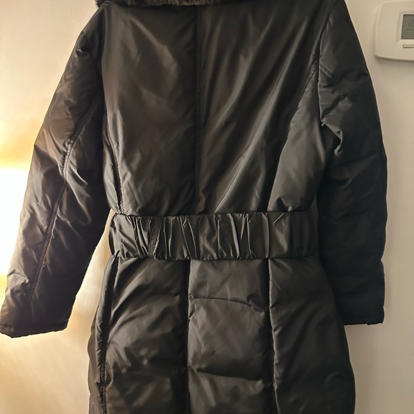 DKNY Women’s Down Fur Hooded Jacket Size Small - Picture 3 of 3